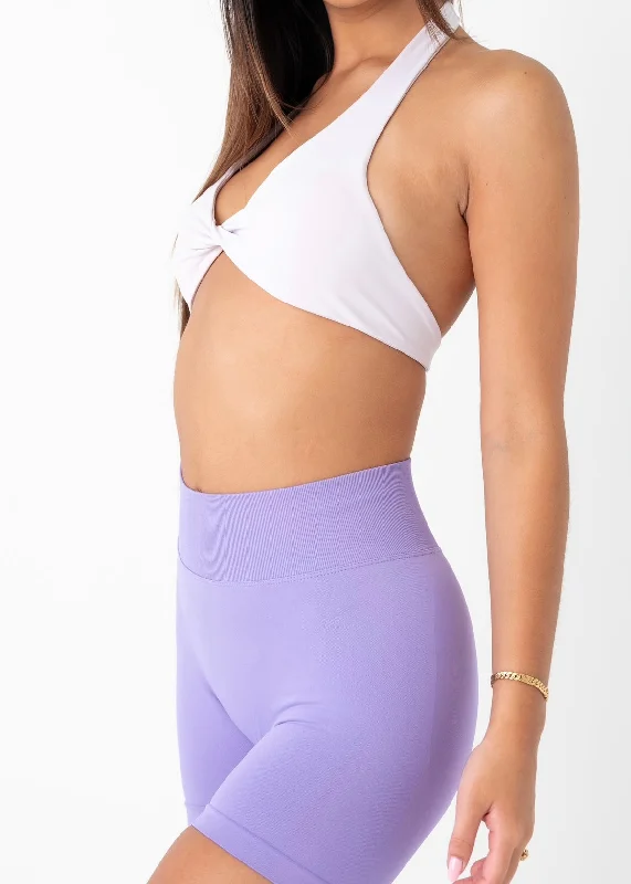 TWIST HALTER BRA - ICY LILAC