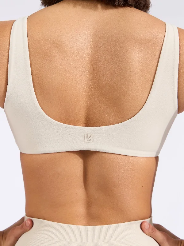 Twisted Sports Bra - Bone