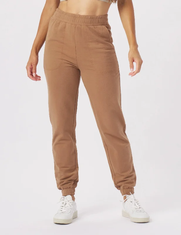 Vintage Oversized Jogger: Almond