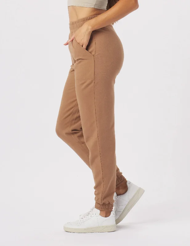 Vintage Oversized Jogger: Almond