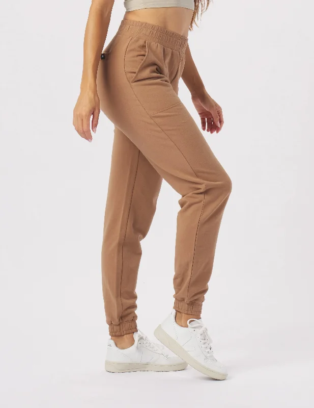 Vintage Oversized Jogger: Almond