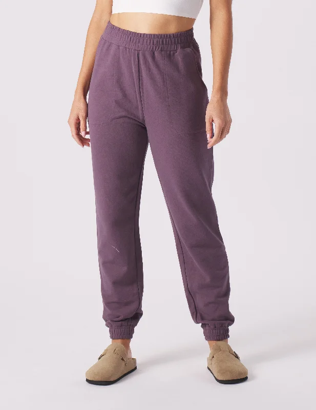 Vintage Oversized Jogger: Berry Wine