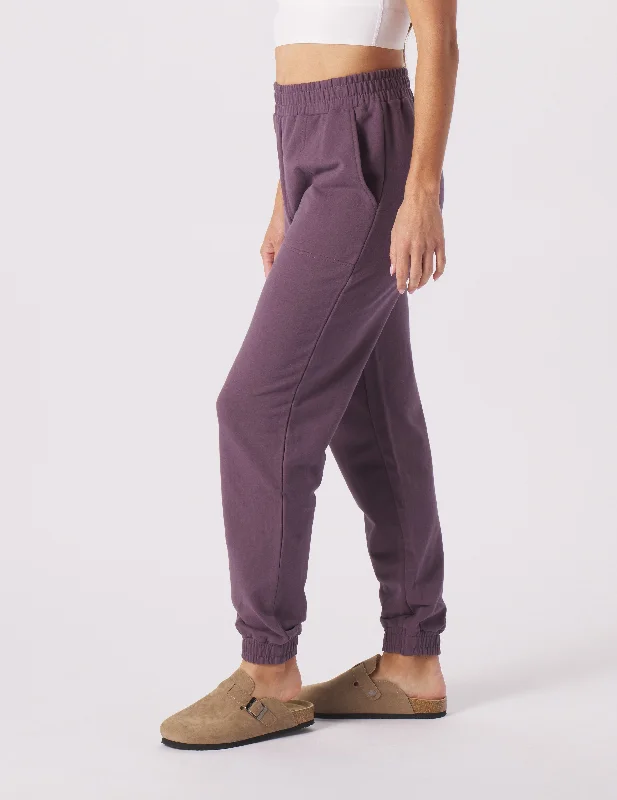 Vintage Oversized Jogger: Berry Wine