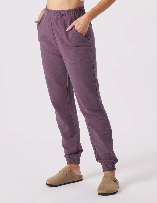 Vintage Oversized Jogger: Berry Wine