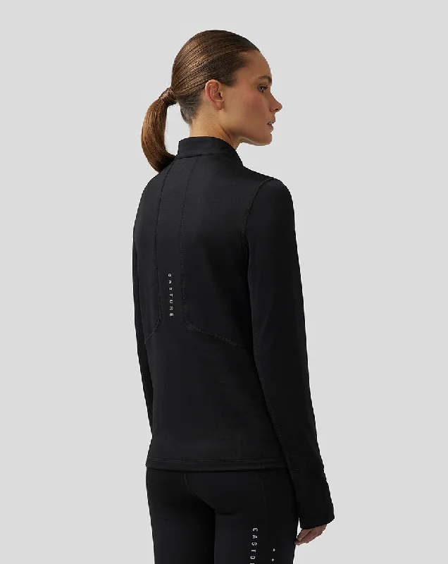 Women’s Active Long Sleeve Half Zip Midlayer Top - Black