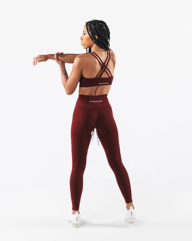 Amplify Deep V Bra - New Burgundy