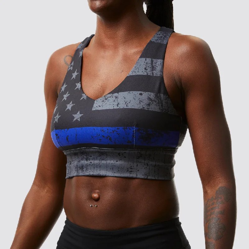 X-Factor Sports Bra (Thin Blue Line Gunmetal)